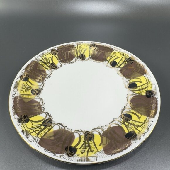 Fine Bavaria German Porcelain Trio Plate Saucer And Teacup Set Heavy Gold Yellow - Picture 16 of 16